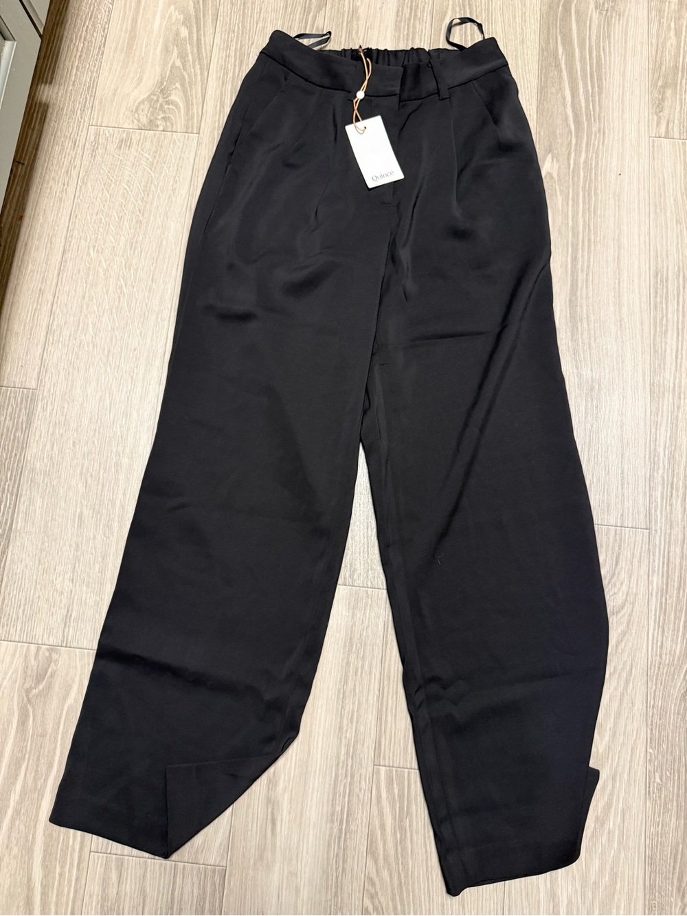 NWT Quince Black Straight Leg Trousers 4